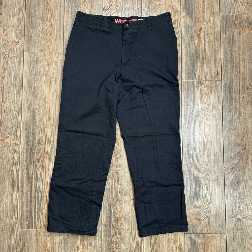 Wrangler Lot of 2 Pairs Mens Performance Series Chino Pants Black 34x29 67PSWBL - Picture 2 of 5